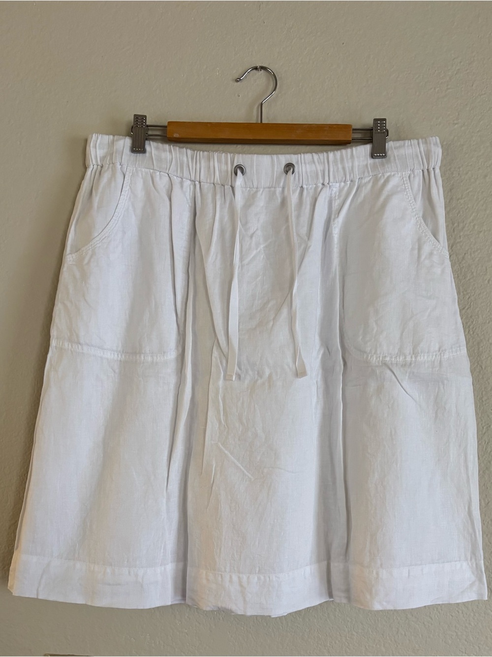 J. Crew Tie Front Linen Skirt